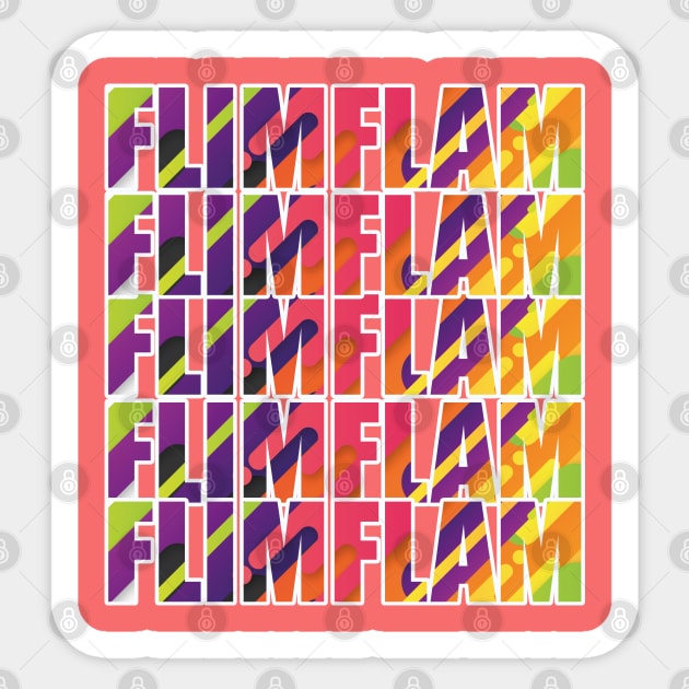 Flimflam- Rainbow Typography Sticker by Eva Wolf